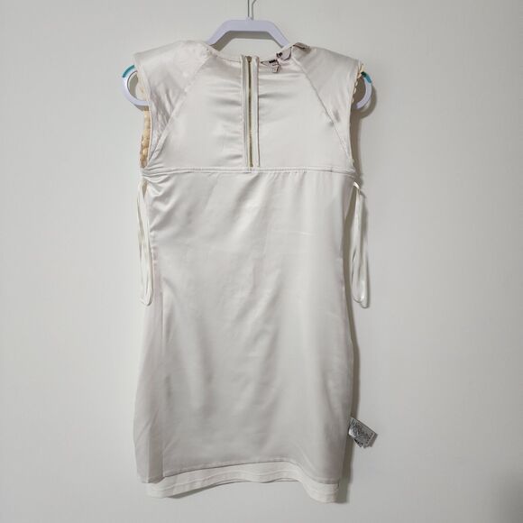 Ted Baker Chira Stone Embellished Sheath Dress Mini Ivory Sleeveless Ted 2/US 6 - Picture 6 of 11